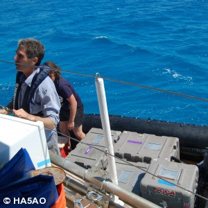 Steve with a Zodiac full of Radios going ashore